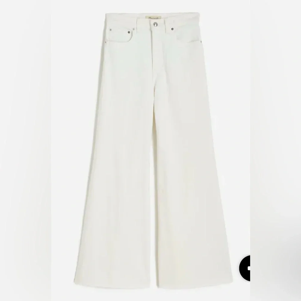Madewell white flared wide-leg crop jeans - Picture 4 of 4